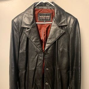 Black Wilson’s leather jacket.